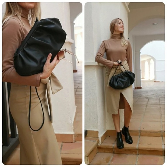 Beautiful black pouch shoulder bag clutch - Picture 6 of 8